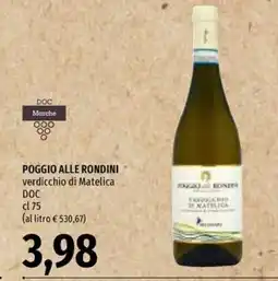 Emi Supermercati Poggio alle Rondini verdicchio di Matelica offerta