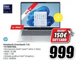 MediaWorld Notebook Omnibook 7 AI offerta