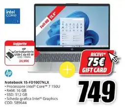 MediaWorld HP Notebook 15-FD1007NLX offerta