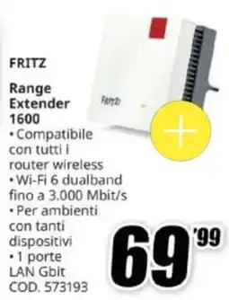 MediaWorld Fritz Range Extender 1600 offerta