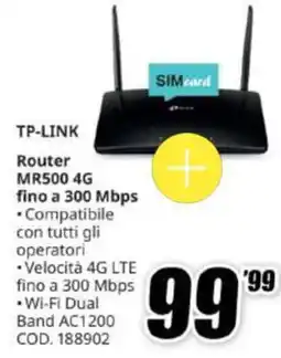 MediaWorld TP-LINK Router MR500 4G offerta