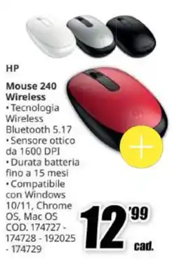 MediaWorld HP Mouse 240 Wireless offerta