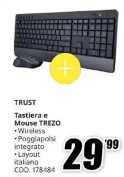 MediaWorld Trust Tastiera e Mouse TREZO offerta