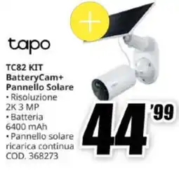 MediaWorld Tapo TC82 KIT BatteryCam+ Pannello Solare offerta