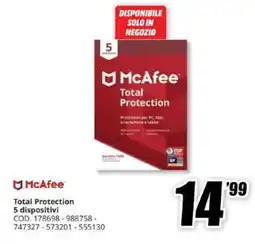 MediaWorld McAfee Total Protection offerta