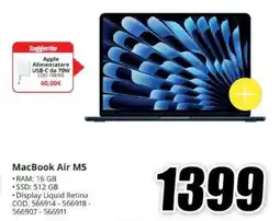 MediaWorld MacBook Air M5 offerta
