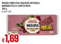 Famila Superstore Misura fibrextra crackers integrali barbabietola e carota nera offerta