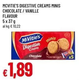 Famila Superstore McVitie's Digestive Creams Minis Chocolate offerta