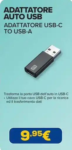 Euronics Adattatore auto usb adattatore usb-c to usb-a offerta