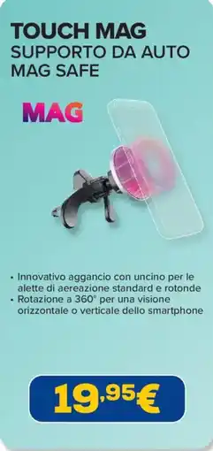 Euronics Touch Mag supporto da auto mag safe offerta