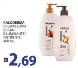 Re Mercato Lucrezia Kaloderma crema fluida argan illuminante/nutriente offerta