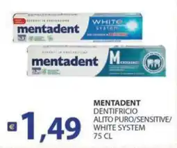 Re Mercato Lucrezia Mentadent dentifricio alito puro/sensitive/white system offerta