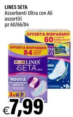 Hurrà Lines Seta Ultra assorbenti con ali offerta