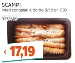 Stop&Shop Scampi interi congelati a bordo offerta
