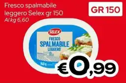 MAX Supermercati Fresco spalmabile leggero Selex offerta