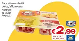 MAX Supermercati Pancetta a cubetti dolce/affumicata Negroni offerta
