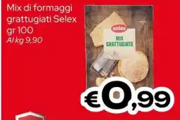 MAX Supermercati Mix di formaggi grattugiati Selex offerta