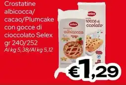 MAX Supermercati Crostatine albicocca cacao Plumcake Selex offerta