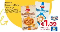 MAX Supermercati Biscotti Bucaneve Doria offerta