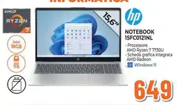 Extracoop HP NOTEBOOK 15FC0121NL offerta