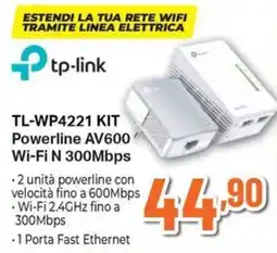 Extracoop tp-link TL-WP4221 KIT Powerline AV600 Wi-Fi N 300Mbps offerta