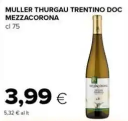 Tigre Muller Thurgau Trentino Doc Mezzacorona offerta