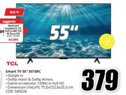 MediaWorld TCL Smart TV 55" 55T69C offerta