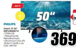MediaWorld Philips Smart TV 50" offerta