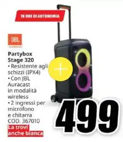 MediaWorld JBL Partybox Stage 320 offerta