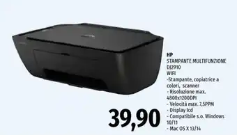 HP STAMPANTE MULTIFUNZIONE DJ2910