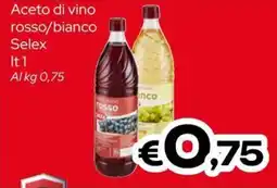 MAX Supermercati Aceto di vino rosso/bianco Selex offerta