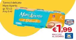MAX Supermercati Tonno il delicato Mare Aperto offerta