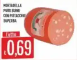 Mercadò Mortadella pura suino con pistacchio superba offerta