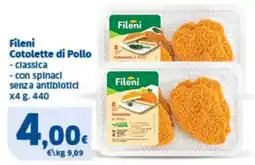 Sigma Fileni Cotolette di Pollo classica con spinaci senza antibiotici offerta