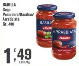 Conté Supermercati Barilla sugo pomodoro/basilico/arrabbiata offerta