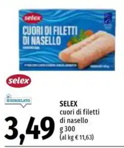 Emi Supermercati Selex cuori di filetti di nasello offerta