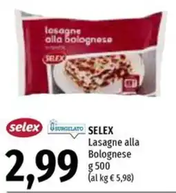 Emi Supermercati Selex Lasagne alla Bolognese offerta