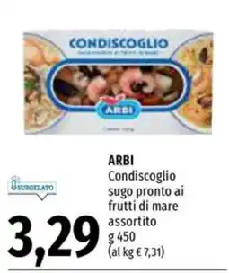 Emi Supermercati Arbi Condiscoglio sugo pronto ai frutti di mare assortito offerta
