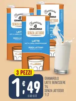 Gruppo Pascar Granarolo latte benessere 1% senza lattosio offerta