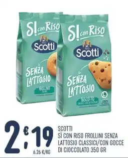 Gruppo Pascar Scotti Sì con Riso Frollini senza lattosio offerta