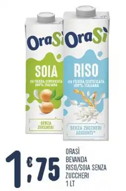 Gruppo Pascar OraSi bevanda riso/soia senza zuccheri offerta