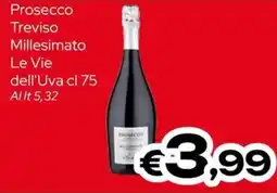 MAX Supermercati Prosecco Treviso Millesimato Le Vie dell'Uva offerta