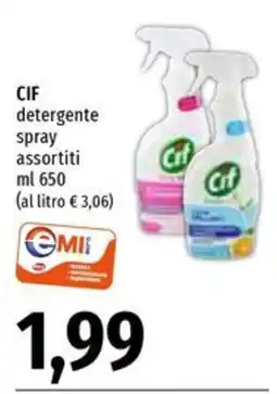 Emi Supermercati Cif detergente spray assortiti offerta