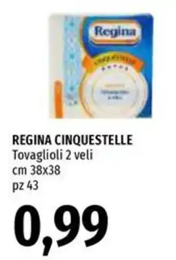 Emi Supermercati Regina Cinque Stelle Tovaglioli 2 veli offerta
