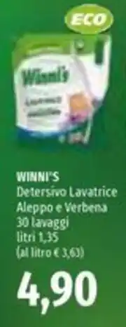 Emi Supermercati Winni's Detersivo Lavatrice Aleppo e Verbena offerta