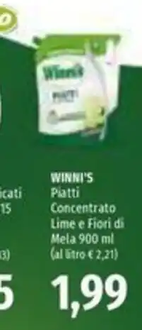 Emi Supermercati Winni's Piatti Concentrato Lime e Fiori di Mela offerta