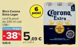 Carrefour Iper Birra Corona Extra Lager offerta