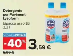 Carrefour Iper Detergente per Pavimenti Lysoform offerta