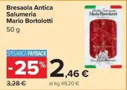 Carrefour Iper Bresaola Antica Salumeria Mario Bortolotti offerta