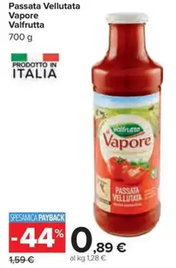 Carrefour Iper Passata Vellutata Vapore Valfrutta offerta